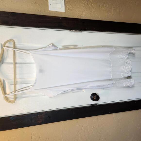 Jody White Spaghetti Strap Slip Dress with lace- Size XL NWT - Picture 1 of 7
